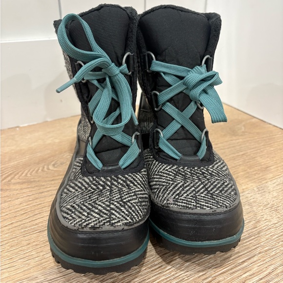 Sorel Tivoli II Herringbone Waterproof Winter Boots Women’s 6 Black Grey - Picture 5 of 12